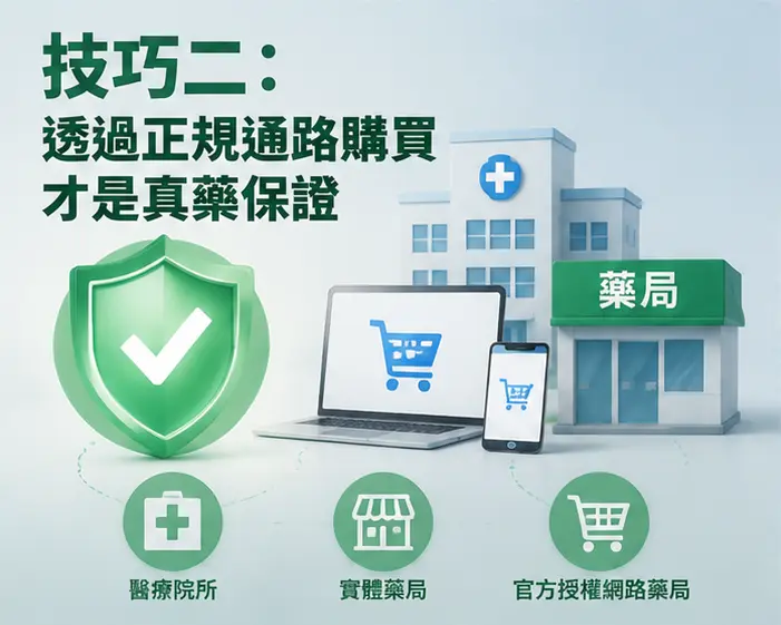 🏥 技巧二:透過正規通路購買才是真藥保證 🏥 技巧二:透過正規通路購買才是真藥保證