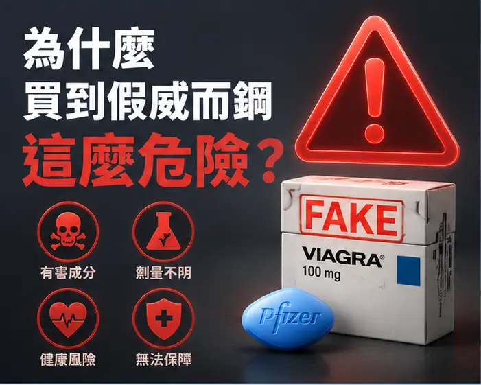 ⚠️ 為什麼買到假威而鋼這麼危險？