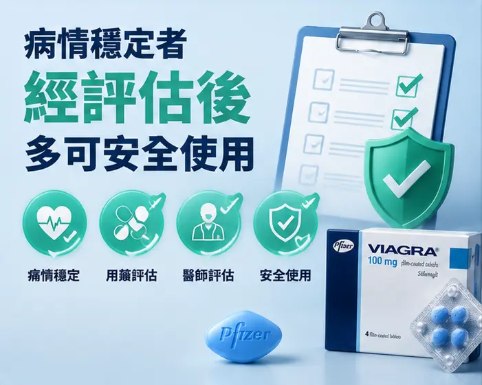 ✅ 病情穩定者,經評估後多可安全使用 ✅ 病情穩定者,經評估後多可安全使用